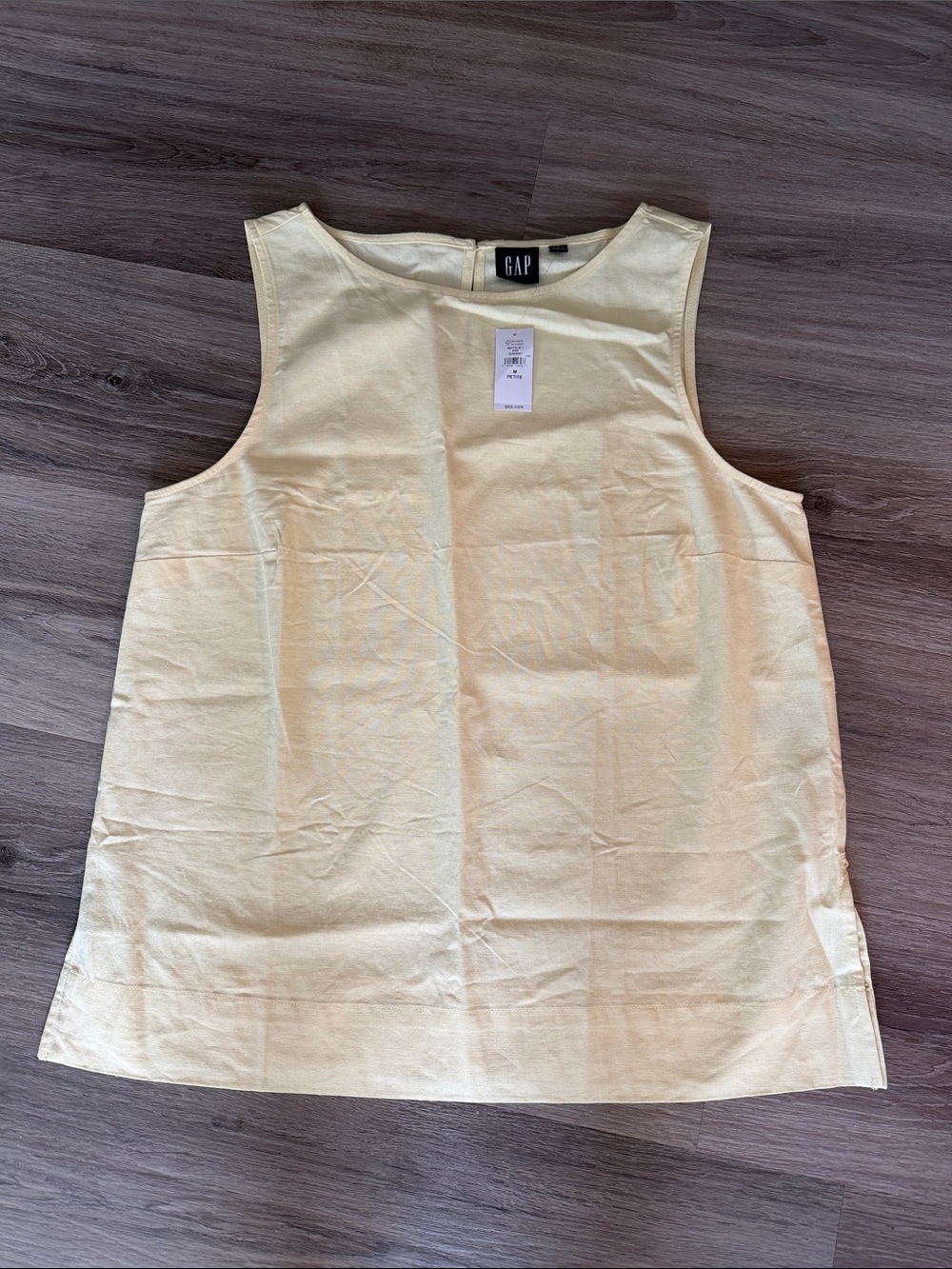 GAP Women's Pale Yellow Crewneck Tank